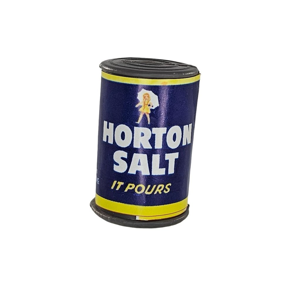 Vintage Horton Salt It Pours Can Canister Dollhouse Miniature